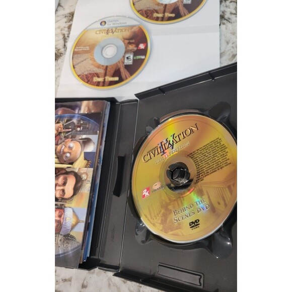 Civilization IV 4 GOLD Edition with Manual & Instruction Poster Sid Meier TESTED - Picture 8 of 12